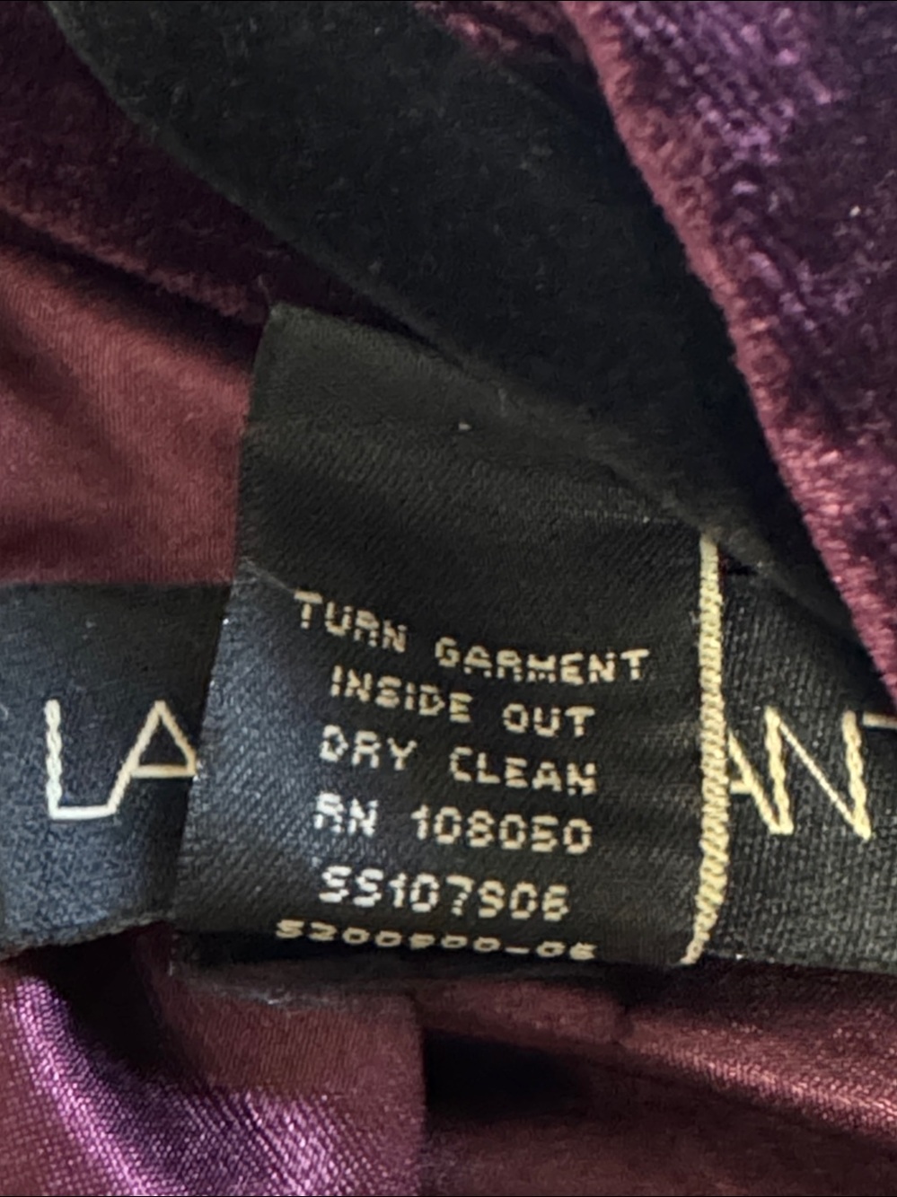 Lane Bryant Burgundy Wine Crushed Velvet Button Front Blazer Boho Office Size 26 - Picture 9 of 9
